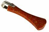 Ruby Red Dinosaur Bone (Gembone) Axe Pendant #146259-1